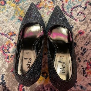 Blue glitter navy stilettos womens size 8/9